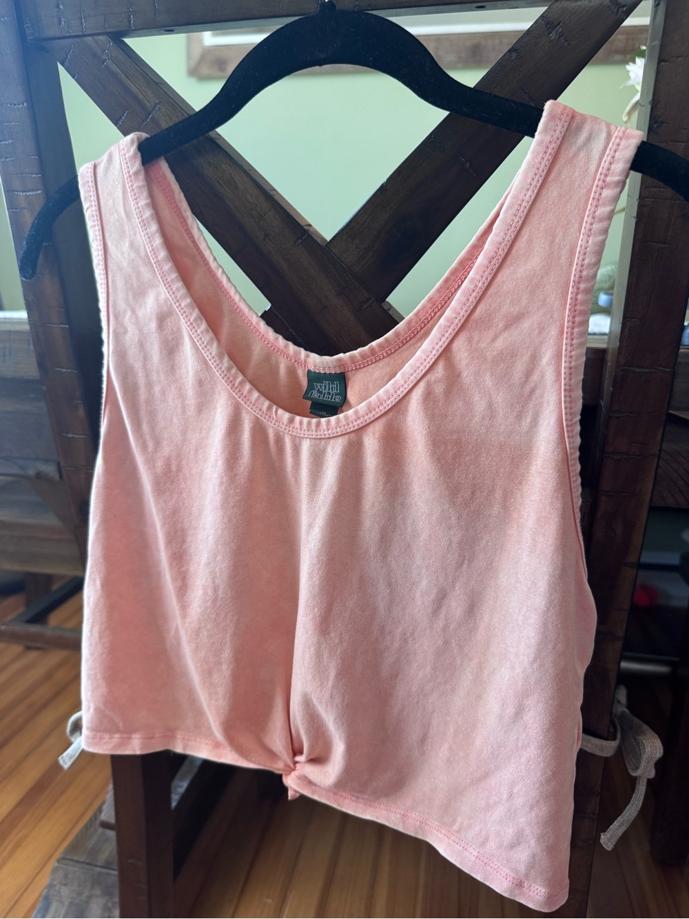 Light Peach Cropped Tank Top - Casual Women's Top